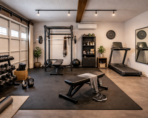 Garage gym conversion